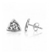 Sterling Trinity Triangle Triquetra Earrings