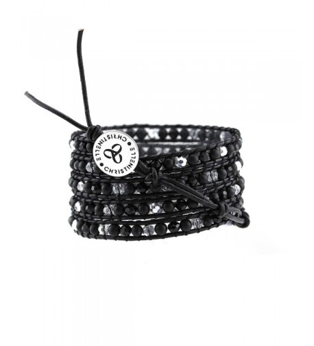 CHRISTINELLE Leather Bracelet Beaded Bracelets