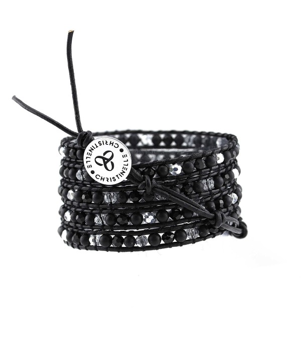 CHRISTINELLE Leather Bracelet Beaded Bracelets