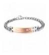 KONOV Zirconia Stainless Couples Bracelet