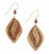 Silver Forest Painted Layered Earrings