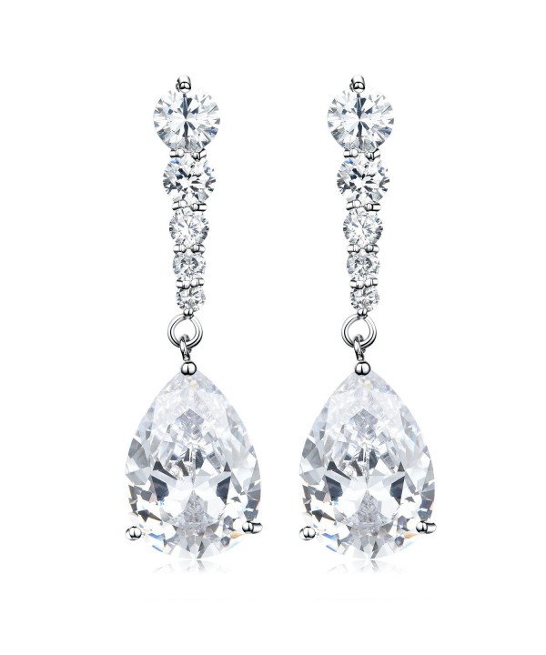 Fashion Jewelry Zirconia Teardrdop Earrings