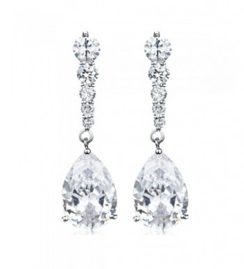 Fashion Jewelry Zirconia Teardrdop Earrings
