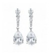 Fashion Jewelry Zirconia Teardrdop Earrings