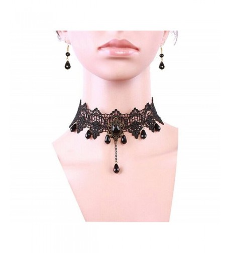 Meiysh Gothic Pendant Necklace Earrings