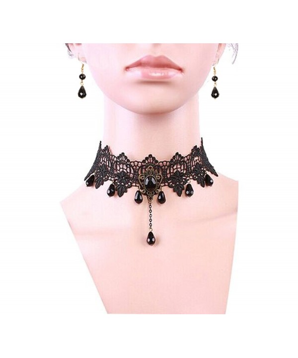 Meiysh Gothic Pendant Necklace Earrings