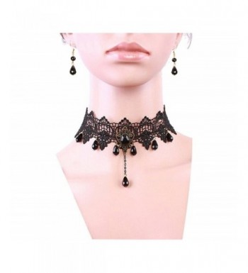 Meiysh Gothic Pendant Necklace Earrings