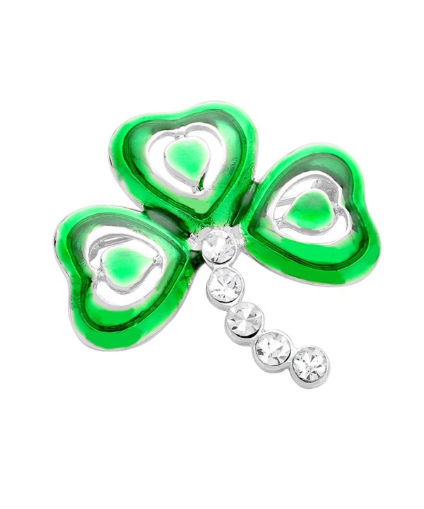 Luck Irish Patricks Shamrock Rhinestone