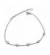 Sterling Silver Bezel Zirconia Bracelet