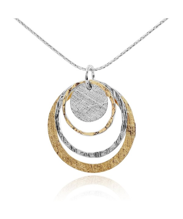 Jewelry Graduated Circles Sterling Necklace