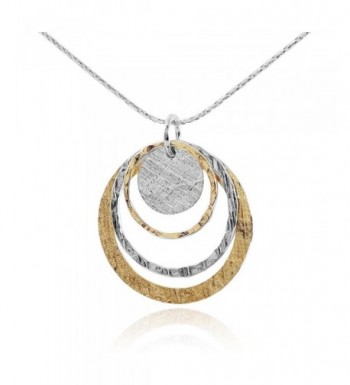 Jewelry Graduated Circles Sterling Necklace