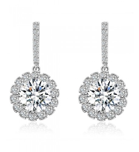 SBLING Platinum Plated Sterling Zirconia Earrings