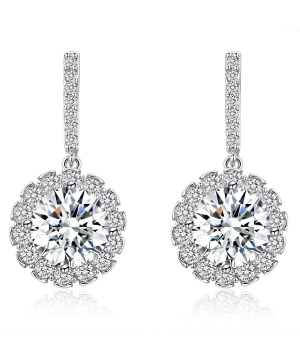 SBLING Platinum Plated Sterling Zirconia Earrings