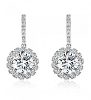 SBLING Platinum Plated Sterling Zirconia Earrings