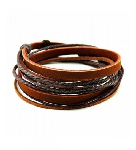 Cherryzz Fashion Leather Wristband Bracelet