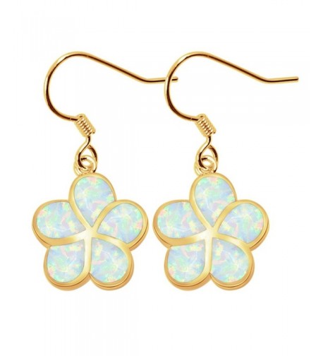 Sinlifu Silver Plumeria Earrings Synthetic