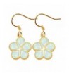 Sinlifu Silver Plumeria Earrings Synthetic