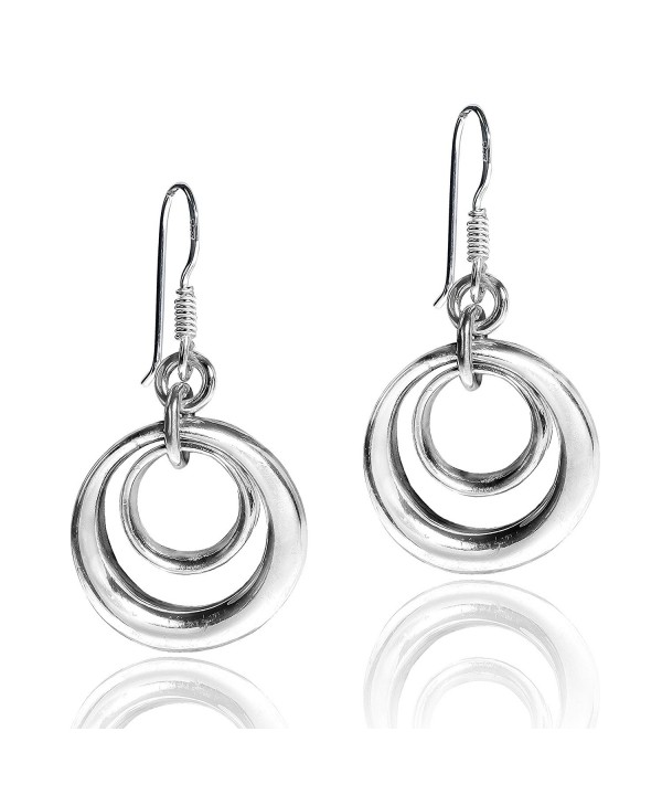 Trendy Concentric Circles Sterling Earrings