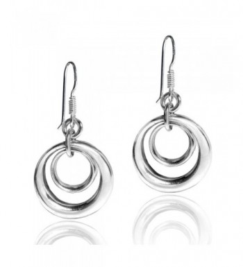 Trendy Concentric Circles Sterling Earrings