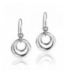 Trendy Concentric Circles Sterling Earrings