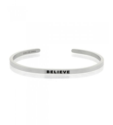 Mantra Phrase BELIEVE Surgical Steel