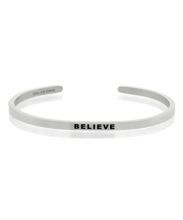 Mantra Phrase BELIEVE Surgical Steel