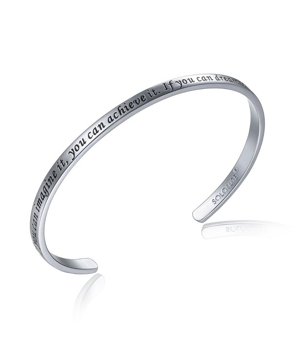 SOLOCUTE Sterling Bracelet Inspirational Bracelets