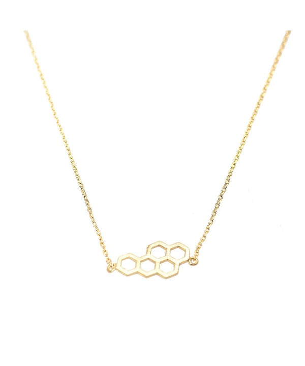 Spinningdaisy Handcrafted Brushed Beehive Necklace