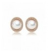 Rose Gold Plated Pearl Earrings