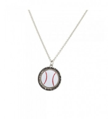 Lux Accessories Baseball Strengthens Necklace