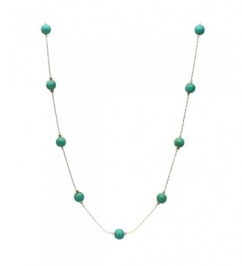 Simulated Turquoise Illusion Sterling Necklace