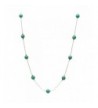 Simulated Turquoise Illusion Sterling Necklace