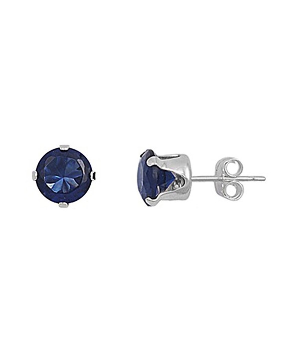 Sterling Silver Round Zirconia Earrings