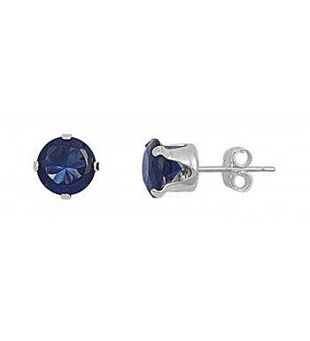 Sterling Silver Round Zirconia Earrings