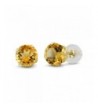 0 52 Round Yellow Citrine Earrings