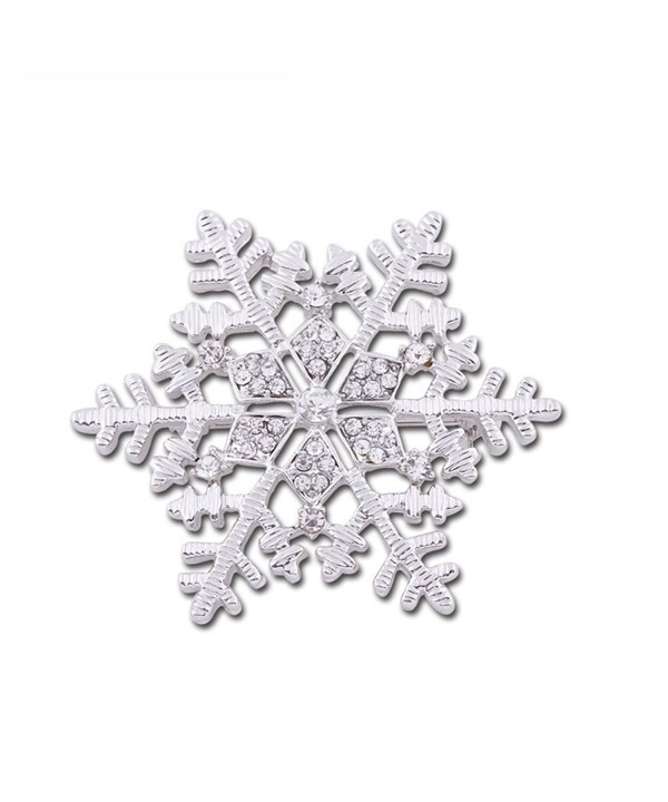 CHUYUN Crystal Snowflake Winter Brooch