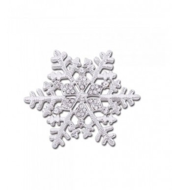 CHUYUN Crystal Snowflake Winter Brooch