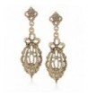 Downton Abbey Gold Tone Filigree Earrings