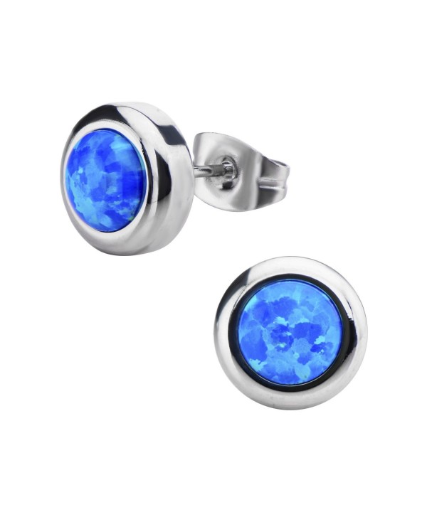 Womens Stainless Steel Synthetic Earrings