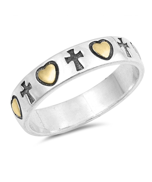 Gold Tone Promise Eternity Sterling Silver