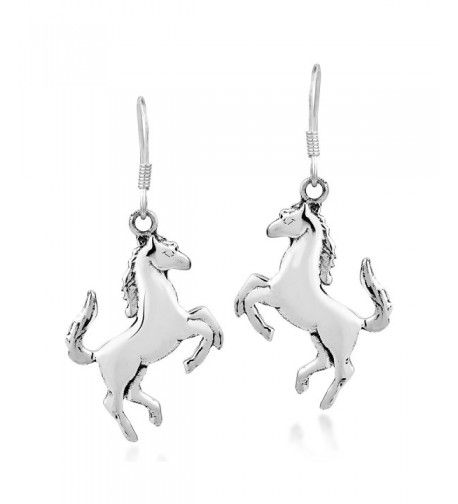 Prancing Equine Sterling Silver Earrings