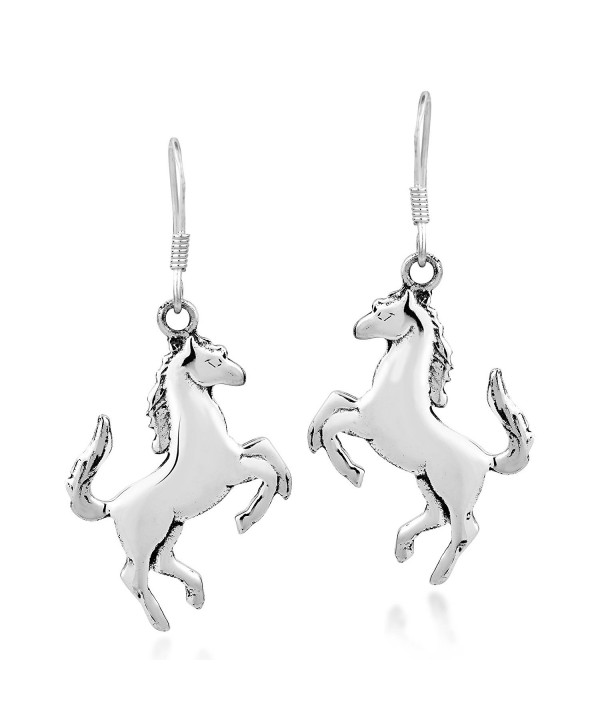 Prancing Equine Sterling Silver Earrings