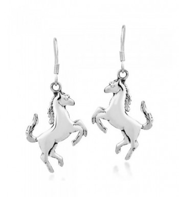 Prancing Equine Sterling Silver Earrings