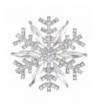 EVER FAITH Silver Tone Austrian Snowflake