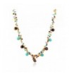 Stone Crystal Cluster Necklace inches