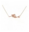 LAONATO Sterling Mermaid Necklace RoseGold