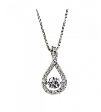 Twisted Dancing Pendant chain Silver Platinum Plated