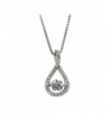 Twisted Dancing Pendant chain Silver Platinum Plated