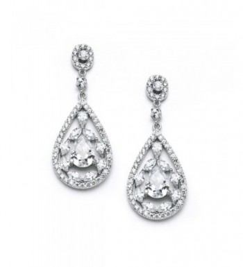 Mariell Zirconia Teardrop Wedding Earrings