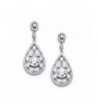 Mariell Zirconia Teardrop Wedding Earrings